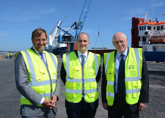 South Quay in Poole port is officially opened by Government Minister