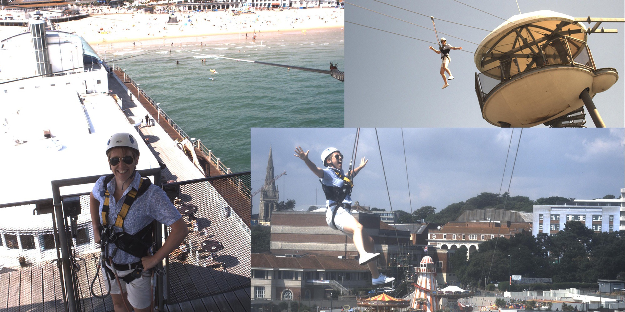New photo system installed at the top of the PierZip tower on Bournemouth Pier to allow unique ‘selfies’ of zip wire flights