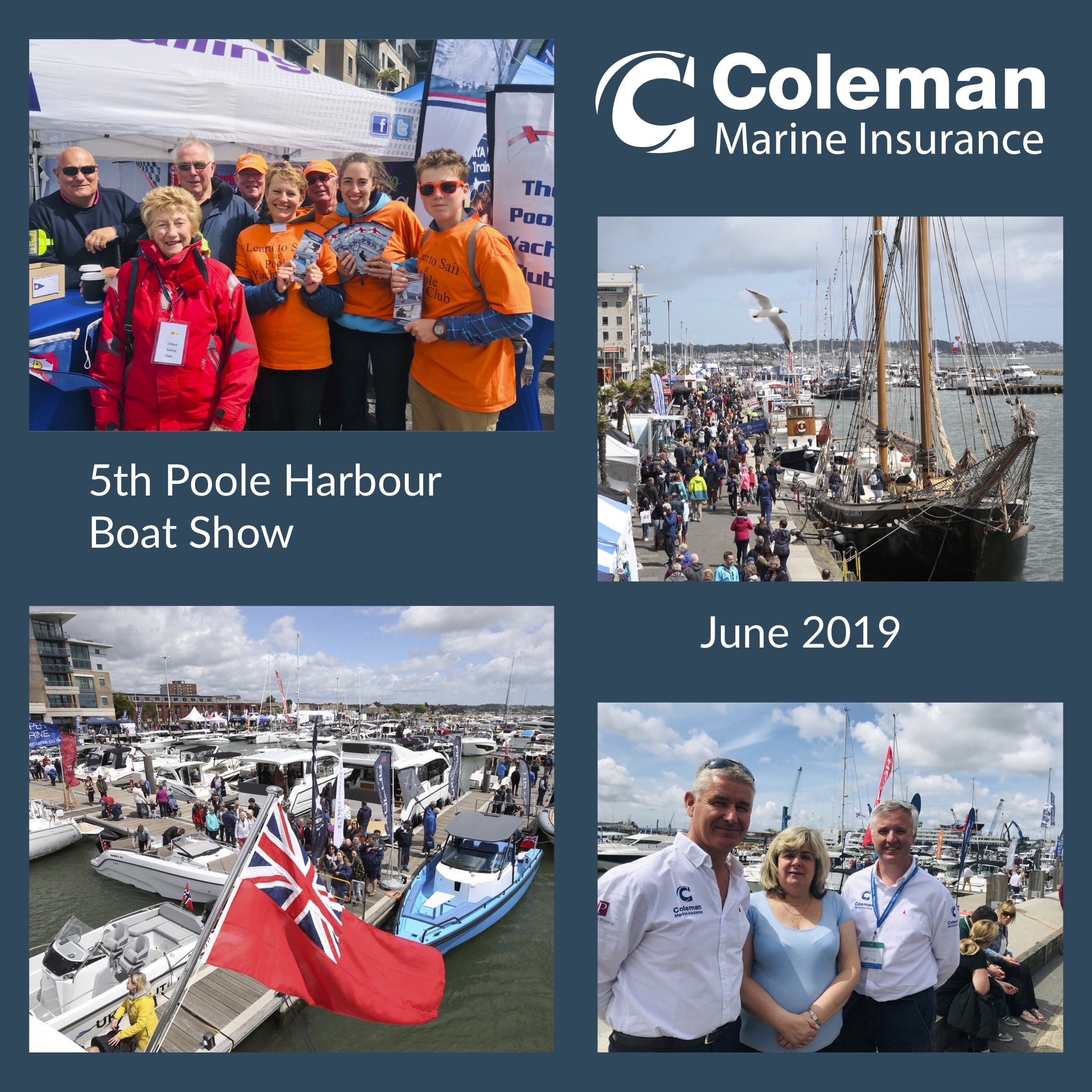 Coleman Marine Insurance in conversation with exhibitors at the 5th Poole Harbour Boat Show