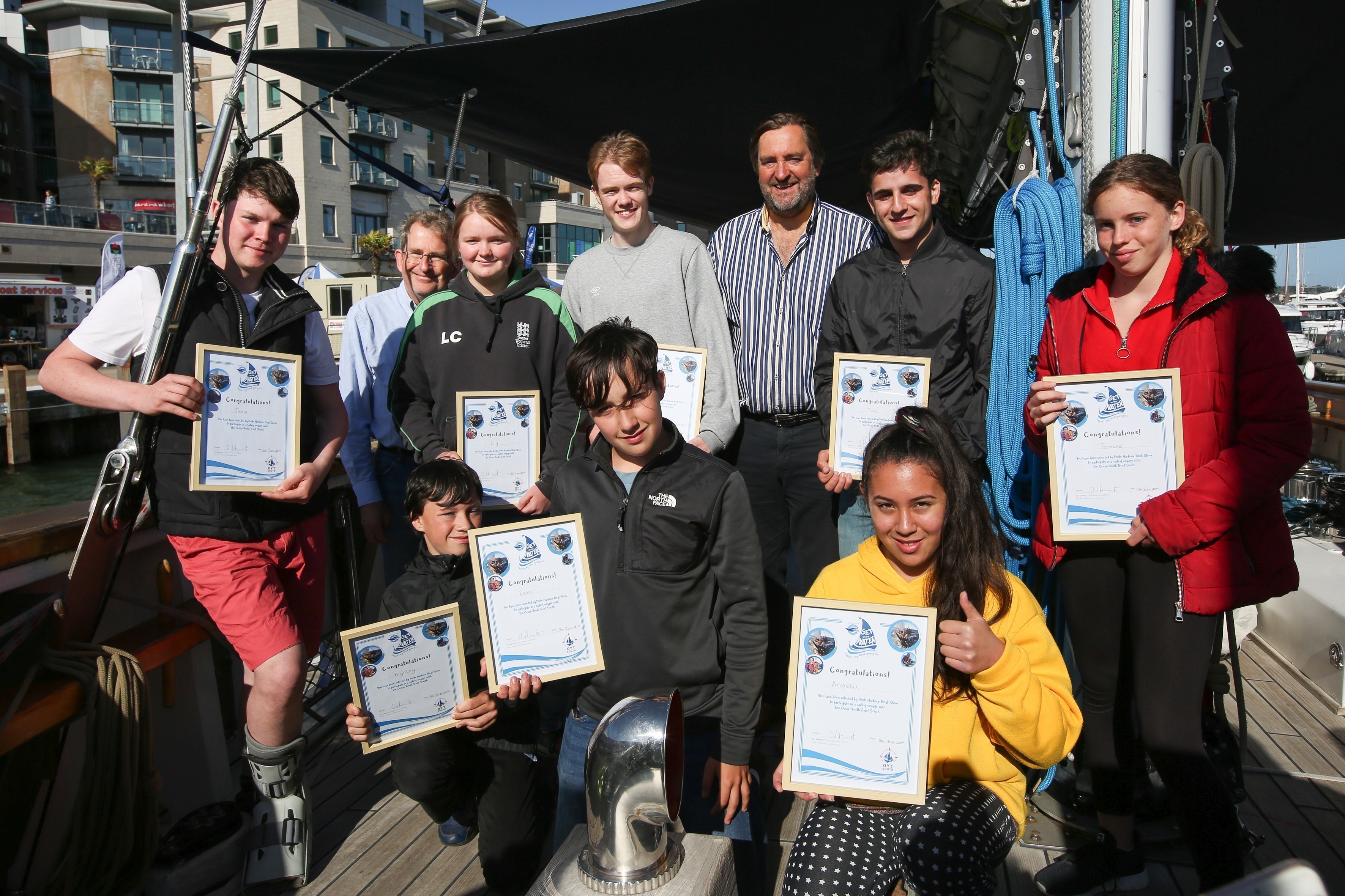 18 Dorset youngsters set sail thanks to Poole Harbour Boat Show