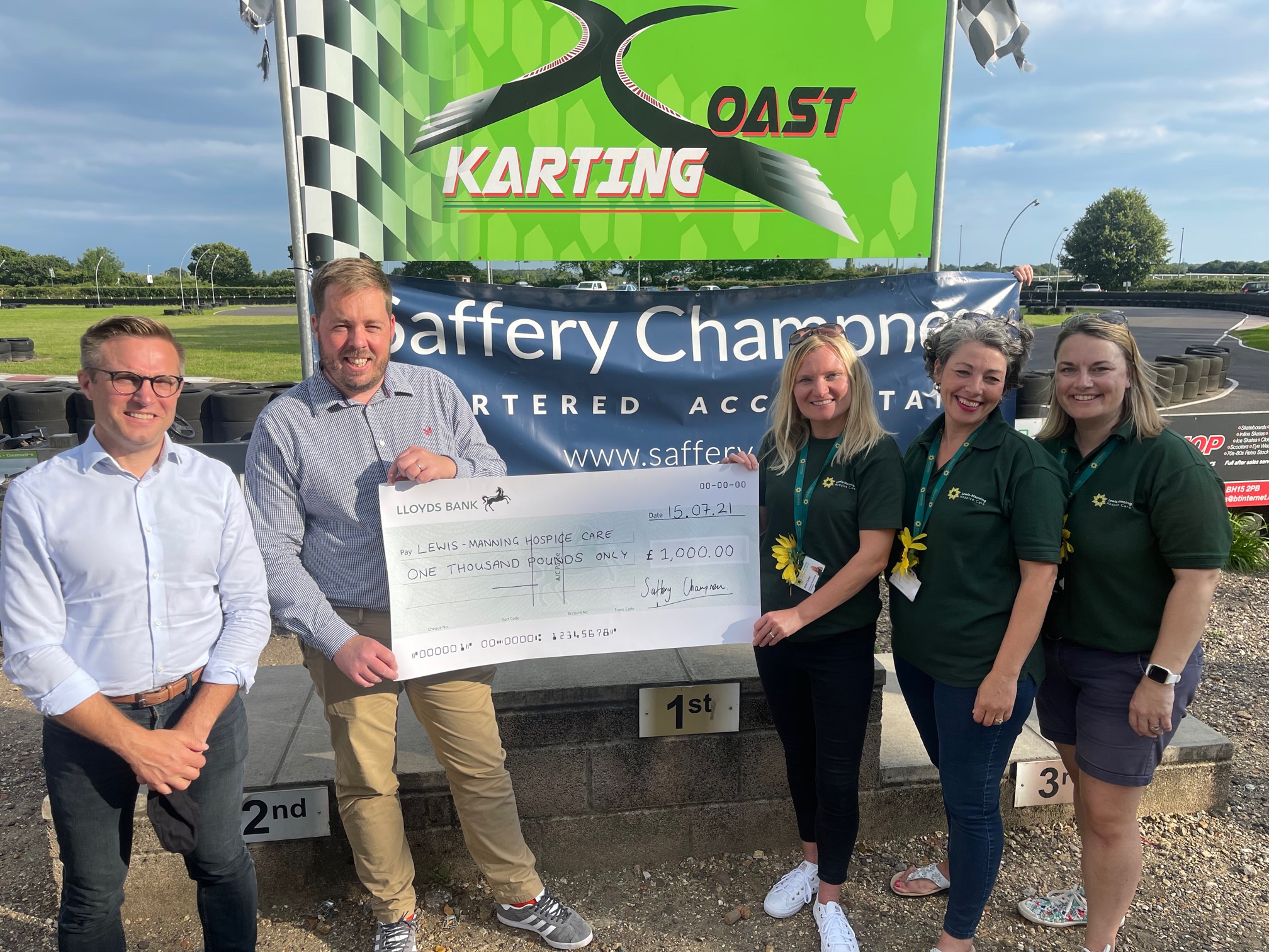 Law firms compete in Go Karting Challenge, hosted by Saffery Champness Chartered Accountants, raising funds for Lewis-Manning Hospice Care