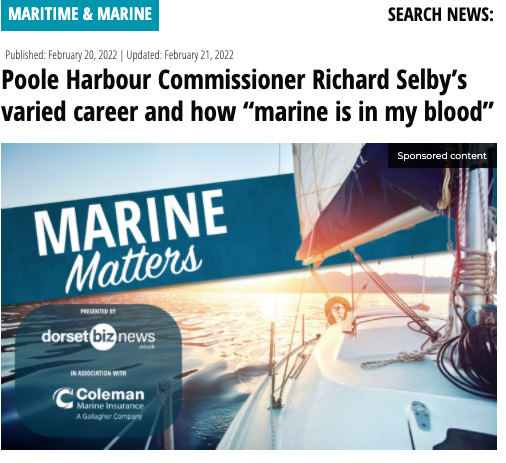 Poole Harbour Commissioner Richard Selby’s varied career and how “marine is in my blood”