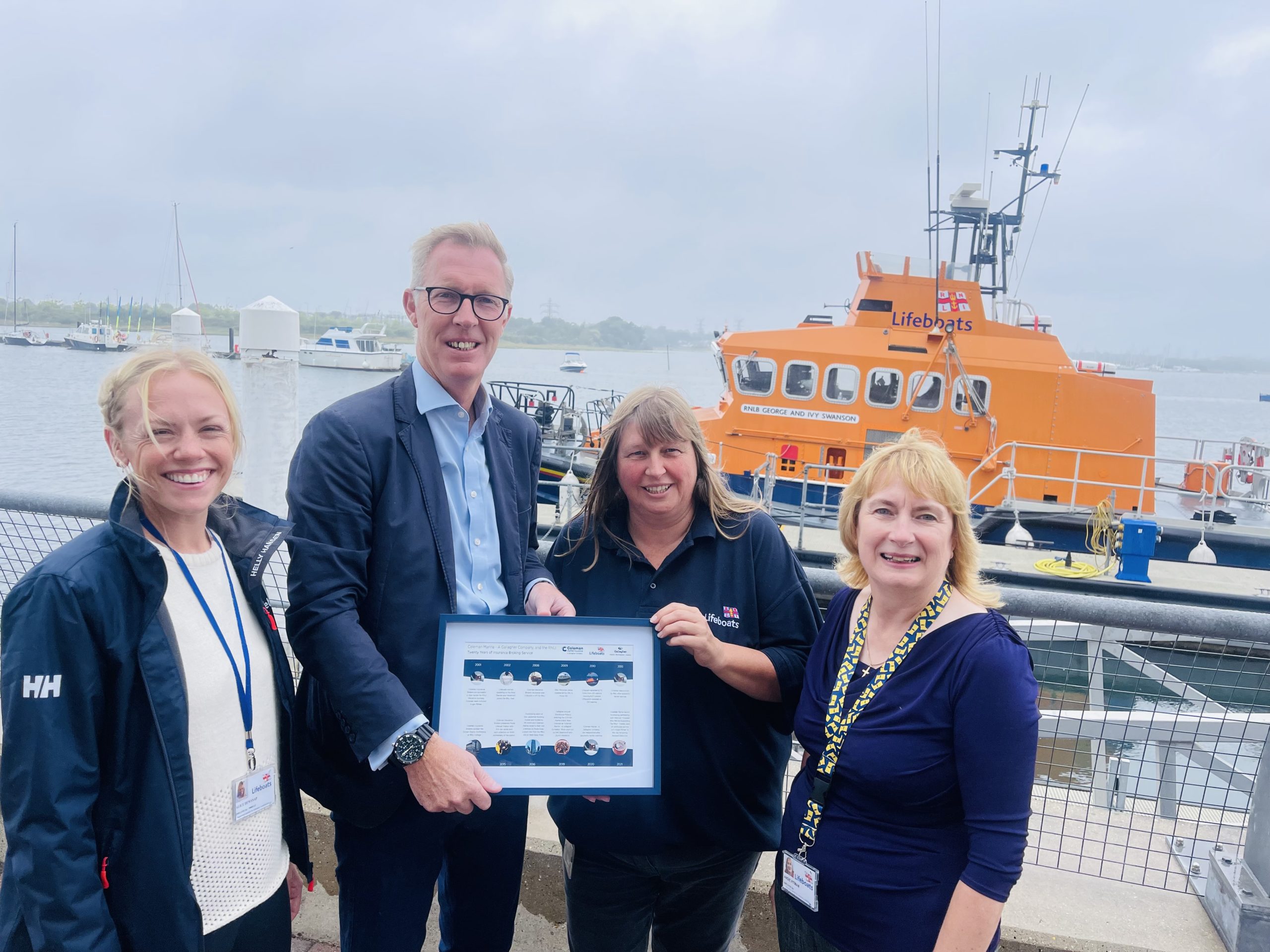 20 year relationship recognised between insurance broker Gallagher’s marine team and RNLI