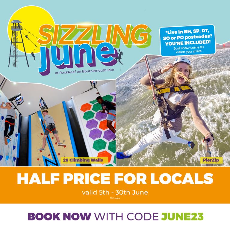 HALF PRICE OFFER FOR LOCALS OF BOURNEMOUTH & SURROUNDING AREAS IN JUNE ON BOURNEMOUTH PIER!