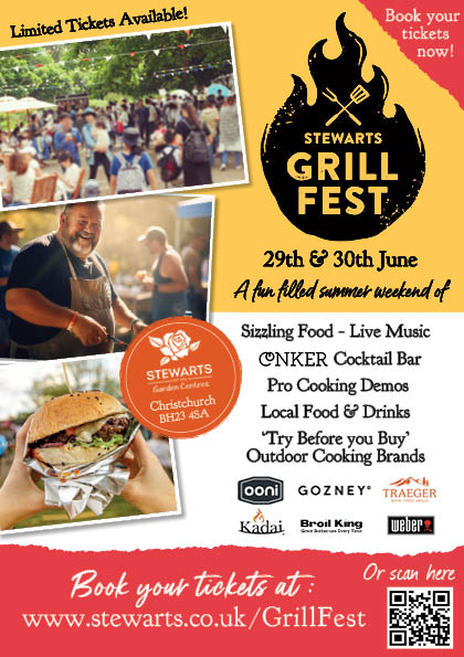 Stewarts Garden Centre in Christchurch to host Grill Fest on 29th _ 30th June!