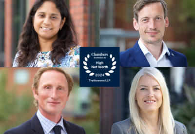 Trethowans recognised by Chambers for excellence in high value residential and private wealth services