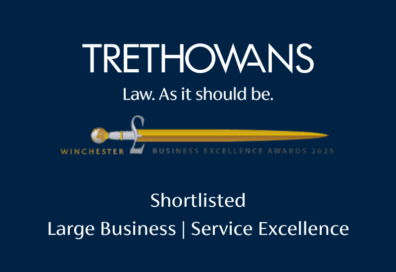 Trethowans shortlisted for two awards at the 2025 Winchester Business Excellence Awards
