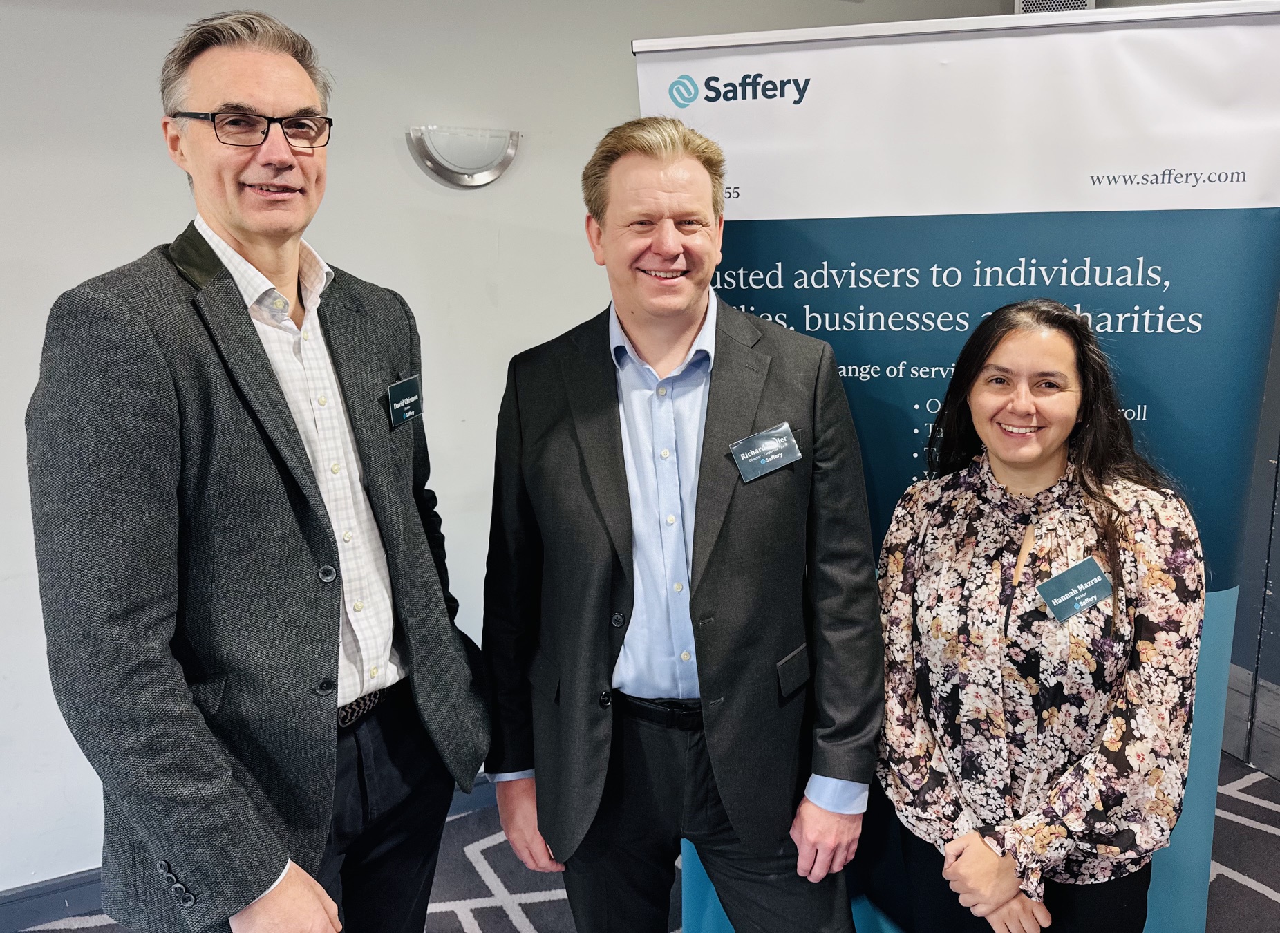 Official pic David Chismon, Richard Meller, Hannah Mazrae, Saffery